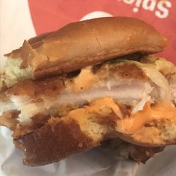 undercooked chicks sandwich