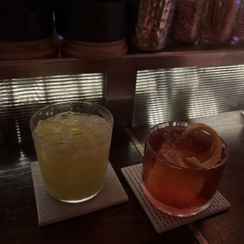 Clementine Cocktail Bar - Bitter-Tai Kiwi & Boulevardier - Cocktail Bars Near Me - Providence, Rhode Island