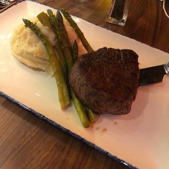 Oliver's Rooftop - 9 Oz Filet w/Mashed & Asparagus. - New American Near Me - Erie, Pennsylvania Oliver's Rooftop - 9 Oz Filet w/Mashed & Asparagus. - New American Near Me - Erie, Pennsylvania