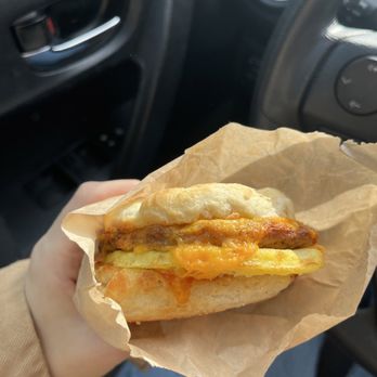 Unity Java - Breakfast biscuit with egg, cheese, and sausage - Coffee & Tea Near Me - Philadelphia, Pennsylvania