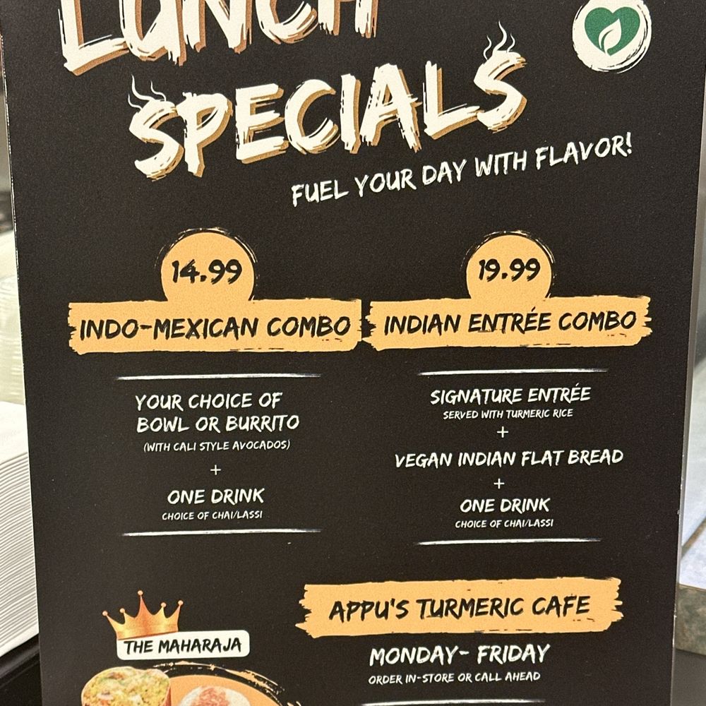Lunch special menu Lunch special menu