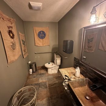 Ocean Beach Roasters & Bistro - Cozy bathroom. Great for "2's" but toilet is wobbly. Not a great seal on that wax ring. - Coffee & Tea Near Me - Ocean Shores, Washington Ocean Beach Roasters & Bistro - Cozy bathroom. Great for "2's" but toilet is wobbly. Not a great seal on that wax ring. - Coffee & Tea Near Me - Ocean Shores, Washington