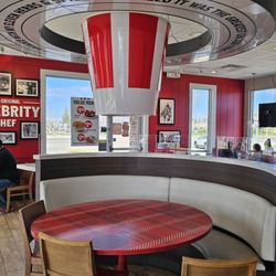 KFC - Table for dine-in seating.