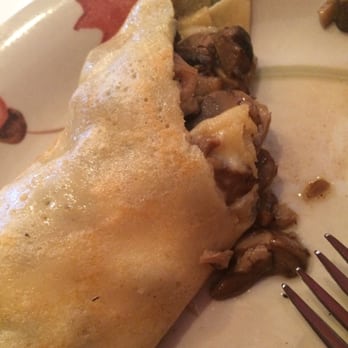 Le Crepe - Mushroom crepe. This is half of one. They're twlaly big and very light. - Creperies Near Me - Royal Oak, Michigan Le Crepe - Mushroom crepe. This is half of one. They're twlaly big and very light. - Creperies Near Me - Royal Oak, Michigan