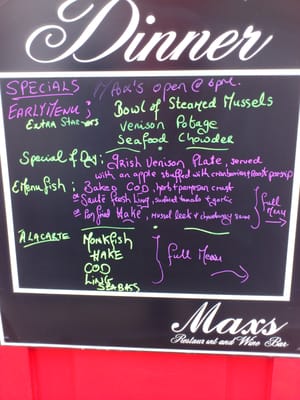 Menu photo 2 Max's Seafood Restaurant Kinsale, CO