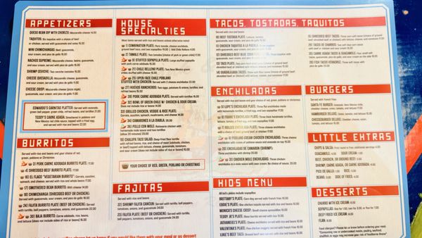 Menu photo 1 Frank & Lupe's Scottsdale, AZ