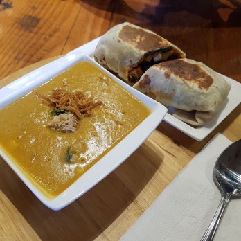 Ravi Soups - Corn chowder and grilled steak wrap - Sandwiches Near Me - Toronto, Ontario Ravi Soups - Corn chowder and grilled steak wrap - Sandwiches Near Me - Toronto, Ontario