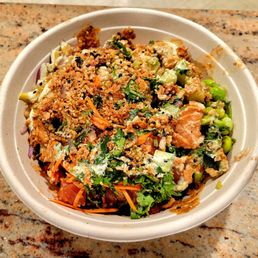 Build Your Own Bowl with marinated tuna, spicy tuna, spicy salmon, and 11 other ingredients. Build Your Own Bowl with marinated tuna, spicy tuna, spicy salmon, and 11 other ingredients.