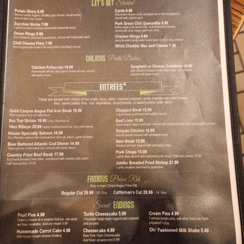 Calico's - menu - American Near Me - Kingman, Arizona