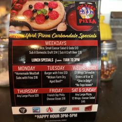 New York Pizza - Specials menu