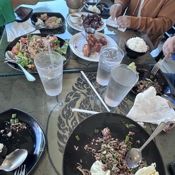 Thai Mango - Variety of foods we ordered and more on the way. They were delivered to the table as they were ready. Not all at once. - Thai Near Me - Sacramento, California