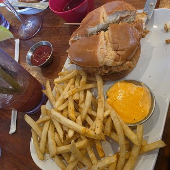Ruby Slipper Central Business District - A honker of a chicken sandwich and fries - Breakfast & Brunch Near Me - New Orleans, Louisiana Ruby Slipper Central Business District - A honker of a chicken sandwich and fries - Breakfast & Brunch Near Me - New Orleans, Louisiana