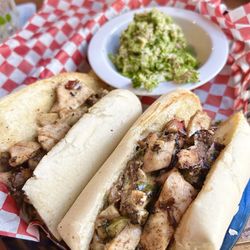 The Town Tavern of Blowing Rock - The Tavern Philly Cheesesteak (chicken) side of broccoli salad