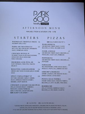 Menu photo 1 Park 600 Rochester, MI Menu photo 1 Park 600 Rochester, MI