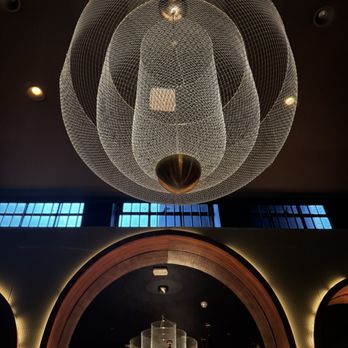 The Flat Iron Hotel - Speakeasy custom light fixture - Hotels Near Me - Asheville, North Carolina