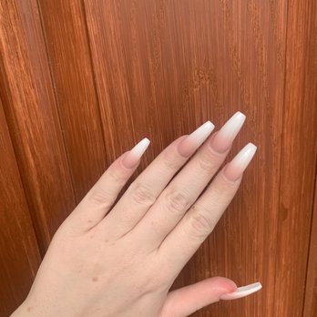 Delicate Nails - Pink & White Full Set Acrylics - Nail Salons Near Me - Tucson, Arizona