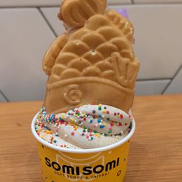 Black Sesame and Coffee soft serve Black Sesame and Coffee soft serve