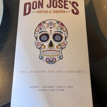 Don Jose's - Menu cover - Mexican Near Me - New Lenox, Illinois