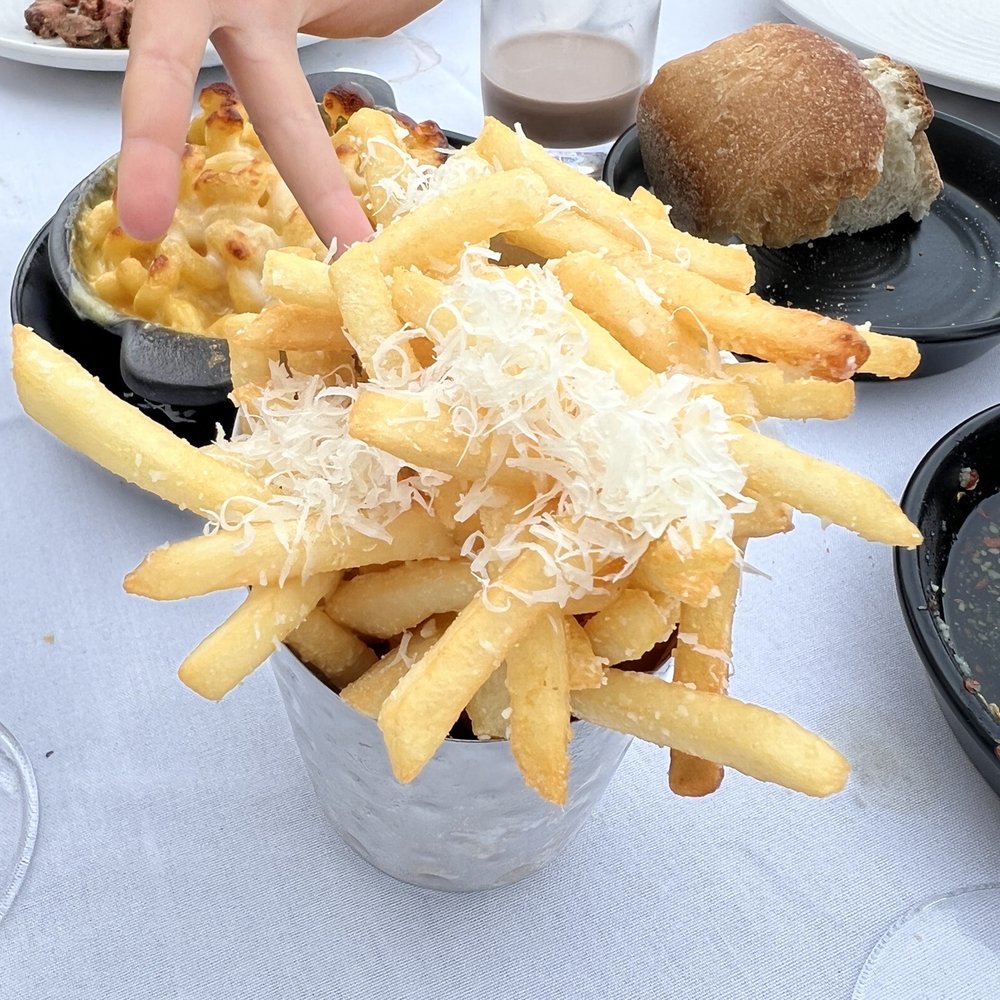 Berkeley Cut Steakhouse - "Parmesan Truffle Fries" this is smaller than a large at McDonald's and and they cost 8.00, the sauce had hair in it, so did out drinks. - Steakhouses Near Me - Seaside Park, New Jersey Berkeley Cut Steakhouse - "Parmesan Truffle Fries" this is smaller than a large at McDonald's and and they cost 8.00, the sauce had hair in it, so did out drinks. - Steakhouses Near Me - Seaside Park, New Jersey