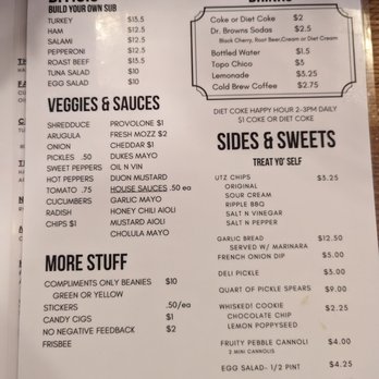 Compliments Only - menu back - Sandwiches Near Me - Washington, DC, District of Columbia