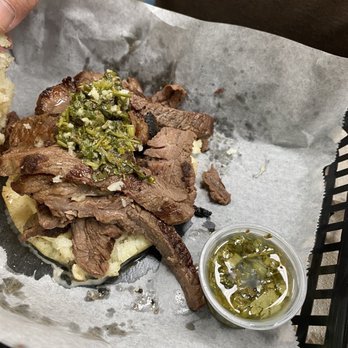 KseroGrill - Ribeye & chicken Arepa.  Very, very good.  Tender meat, wonderfully seasoned.  Great flavors and textures! Also empanadas & plantains yum! - Venezuelan Near Me - Tulsa, Oklahoma