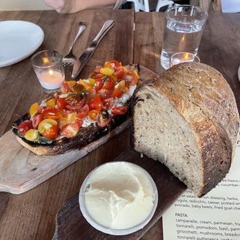 Blair's - Bread service with Bruschetta Burrata w/ Tomato - Italian Near Me - Los Angeles, California