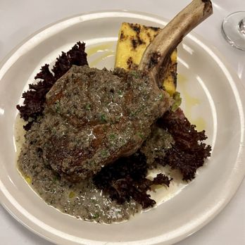 Osteria Fasulo - Veal Chop with mushroom. Tender, perfectly done and excellent!! - Italian Near Me - Davis, California