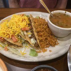 Barrera's - Tacos with charro beans instead of refried beans