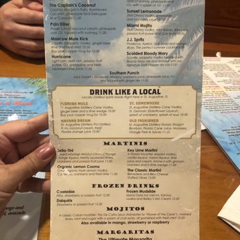 Sunset Grille - Menu - Seafood Near Me - Saint Augustine, Florida