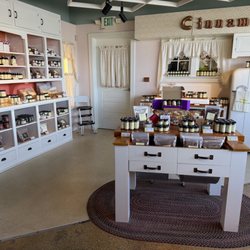 Penzeys Spices - Cinnamons & cocoa. Cute section in this huge store.
