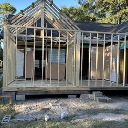 Regional Contractor Services - New walls and roof framing for master suite