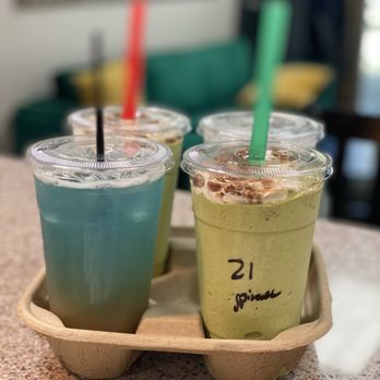 Core Nutrition - Banana Nut Bread Smoothie w added spinach. 
A Beauty Collagen Tea w blueberry floater - Vitamins & Supplements Near Me - Elk Grove, California
