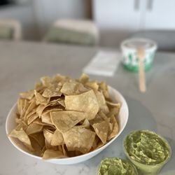 Por Qué No? Taqueria - Their yummy chips and guacamole.