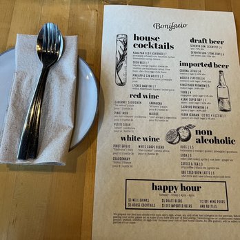 Bonifacio - Drink menu - Filipino Near Me - Columbus, Ohio