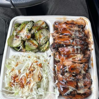 Grillbird - Chicken teriyaki with cabbage and cucumber salad side. - Japanese Near Me - Seattle, Washington Grillbird - Chicken teriyaki with cabbage and cucumber salad side. - Japanese Near Me - Seattle, Washington