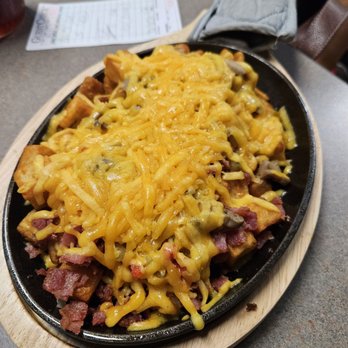 Smoky Mountain Diner - Potato skillet with bacon. Amazing and a huge portion! - American Near Me - Hot Springs, North Carolina Smoky Mountain Diner - Potato skillet with bacon. Amazing and a huge portion! - American Near Me - Hot Springs, North Carolina