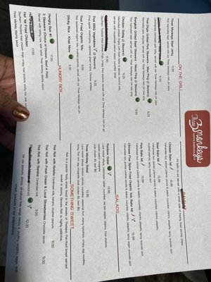 Menu photo 8 Three Monkeys Santa Barbara, CA