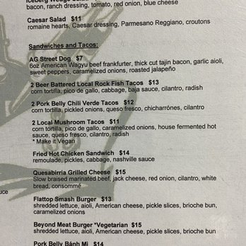 Humdinger Brewing - Current menu as of 5/5/21 - New American Near Me - Arroyo Grande, California