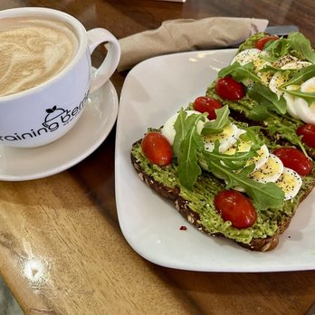 Raining Berries - Evgocado toast and a latte - Coffee & Tea Near Me - Tampa, Florida