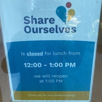 Share Ourselves - Lunch hours :) - Community Service/Non-Profit Near Me - Costa Mesa, California Share Ourselves - Lunch hours :) - Community Service/Non-Profit Near Me - Costa Mesa, California