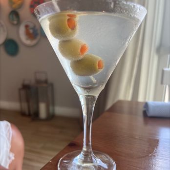 Four Marlins Oceanfront Dining - Dirty gin martini - Seafood Near Me - Key West, Florida Four Marlins Oceanfront Dining - Dirty gin martini - Seafood Near Me - Key West, Florida