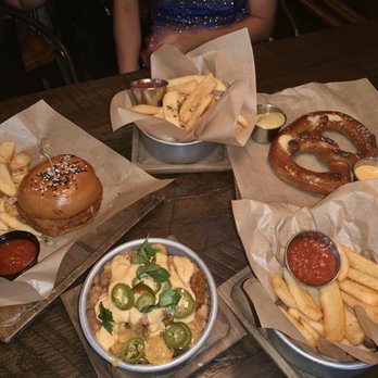 Beelman's - (the burger looks plain because my friend is not a fan of veggies) - Pubs Near Me - Los Angeles, California Beelman's - (the burger looks plain because my friend is not a fan of veggies) - Pubs Near Me - Los Angeles, California
