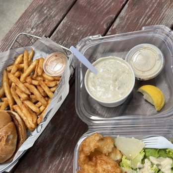 Ship Out - Burger, fries, fish and Cesar salad. - Food Trucks Near Me - Astoria, Oregon Ship Out - Burger, fries, fish and Cesar salad. - Food Trucks Near Me - Astoria, Oregon