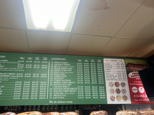 Menu photo 4 Freddie's Sandwiches San Francisco, CA