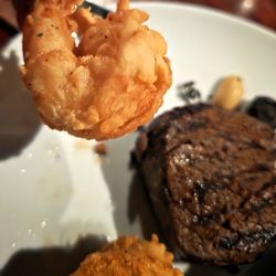 Byrd & Baldwin Bros Steakhouse - Look at the size of these amazing fried shrimp!!