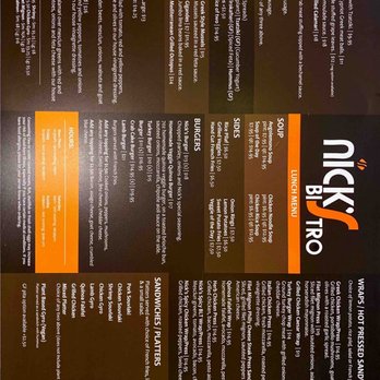 Nick’s Bistro - Food menu - Greek Near Me - Forest Hills, New York Nick’s Bistro - Food menu - Greek Near Me - Forest Hills, New York