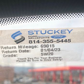 Stuckey Ford Bellefonte - A thank you sticker/ reminder. - Car Dealers Near Me - Bellefonte, Pennsylvania