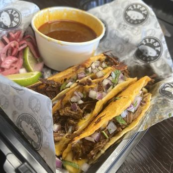 Tipsy Tacos - 3 Quesa-Birrias Tacos - Tacos Near Me - Hemet, California Tipsy Tacos - 3 Quesa-Birrias Tacos - Tacos Near Me - Hemet, California