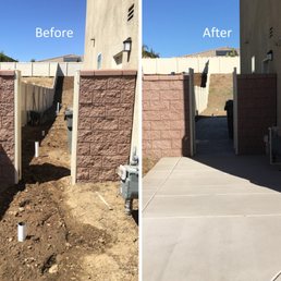 Before/After - Front yard view of driveway and side yard