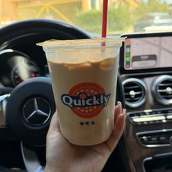 Quickly - XL milk tea w less ice cream